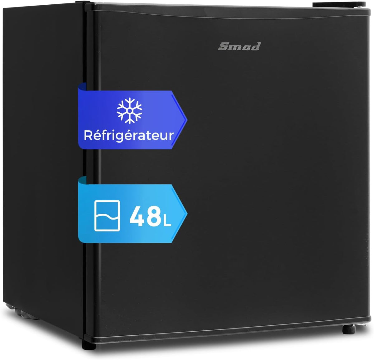Mini réfrigérateur Smad, avec Porte Réversible, 39 dB, Mini Bar pour Chambre Bureau Studio Hôtel Salon, 6 niveaux, 48L, 10°C, 45L, 51cm