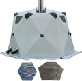 Cabane, verre, 9, 5 mm, idéal pour le camping et la pêche en hiver, 11 mm, 2, 6 × 2, 6 m, 3, 3 × 3, 3 m, 3, 5 × 3, 5 m, portable, Tissu imperméable