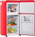 MLYYYDSS Réfrigérateur, 38 l, éclairage LED, 22 l, 45 dB, 60L, 27 °C, 13 °C, réglable, refroidissement silencieux, étagères réglables, Rouge