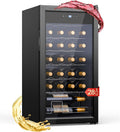 WIE Cave à vin, éclairage LED, verre, 18°C, Bar Intérieur/Extérieur, 28 Bouteilles, 82L, 5°C, 63L, 86L, 5 tiroirs, 5-18°C, réglable, encastrable