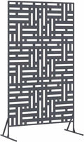 Clôture décoratives, En acier résistant aux intempéries, Brise-vue de jardin anthracite, 100 × 50 × 180 cm, Foknhdi, pose libre, Design moderne