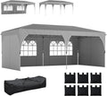 Tonnelle, 2 000 mm, pliable, Outsunny, 10 cm, 3 NIVEAUX, 3 × 6 m, réglable