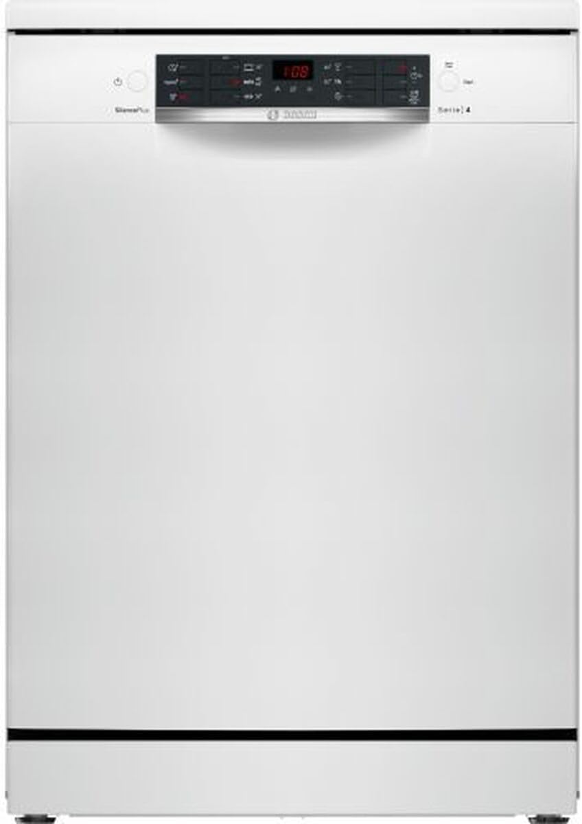 Lave-vaisselle BOSCH SMS46KW02E, 60 cm, 88 × 66 × 68 cm, 60 cm de large, 6 programmes, 13 services, blanc, silencieux, programme rapide