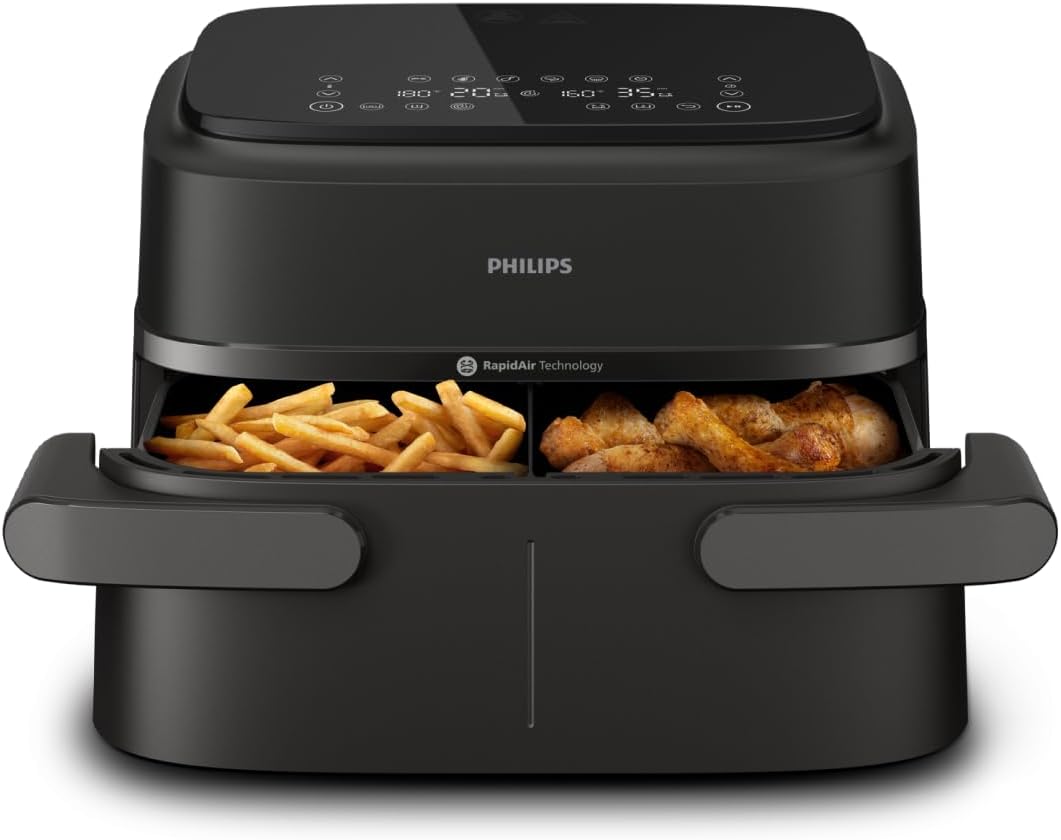 Friteuse sans huile, 10 modes, PHILIPS, 7.1L, 10 programmes, 10 fonctions, Airfryer 1000, Friteuse à air Panier Flexible 7.1L