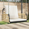 Fauteuil RCODSSK, cadre en acier revêtu par pulvérisation, 63 × 58 × 39 cm, Chaise suspendue en polyrotin avec coussin, 110 kg, 60 × 58 × 39 cm