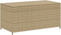 Coffre de rangement, Boîte de rangement de jardin mélange beige 190L résine tressée, vidaXL