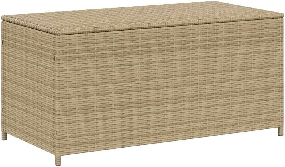 Coffre de rangement, Boîte de rangement de jardin mélange beige 190L résine tressée, vidaXL