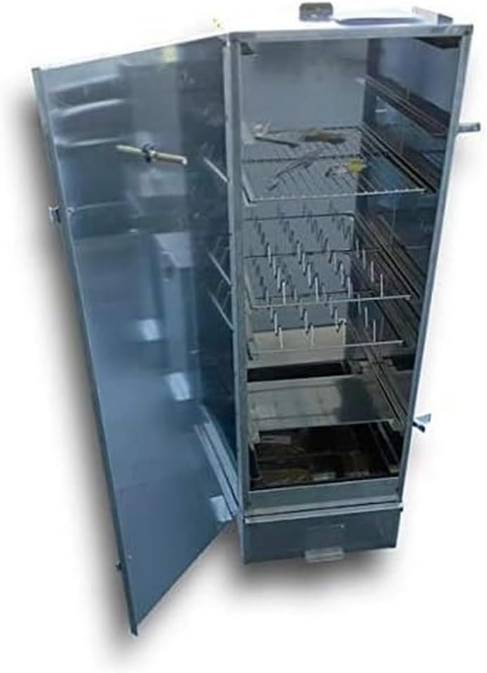 Fumoir, 120 × 40 × 27 cm, acier inoxydable, SMOKI Räuchertechnik, 120 cm, 2 paniers
