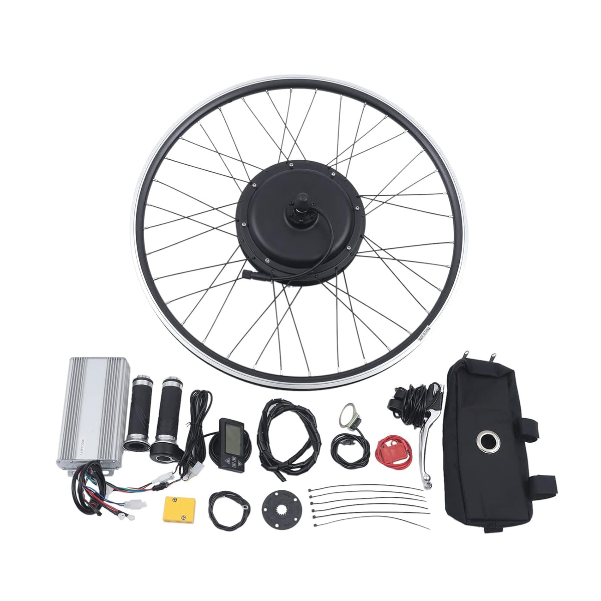 Cyclisme, Kit de conversion de vélo électrique 1500 W 48 V 28' roue arrière avec écran LCD, Bdneygtyr, 26 pouces, 5 modes, 5 niveaux
