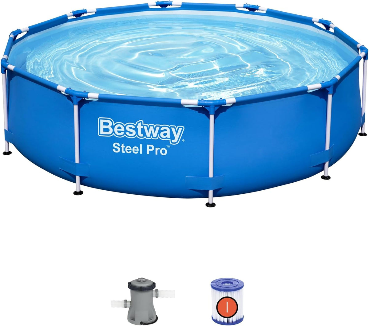 Piscine hors sol, 305 × 76 cm, Bestway, 240 V, 4678 L