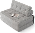 Canapé Xbro, Pliable Chambre Salon, 180 cm, 180 × 130 × 20cm, réglable, Gris Clair, Matelas Pliant Sofa en Mousse à Mémoire de Forme