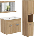 meuble kleankin, 60l, réglable, Bois Naturel, Montage Mural