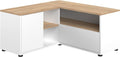 Meuble TV, 90 × 90 × 45 cm, Symbiosis, Blanc et Chêne Naturel