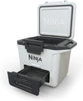 Réfrigérateur, 48 cm, NINJA, 43, 3 cm, 61 cm, 4, 5 °C, FrostVault Glacière rigide Glacière de Haute qualité, Conserve la Glace Jusqu' Jours