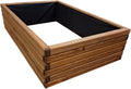 HolzGarden Pot de fleurs, Jardinière Bois pour Légumes, 120 × 30 × 75 cm, 120 × 75 × 30 cm, 5 × 3 cm, Bac Potager Extérieur Rectangulaire