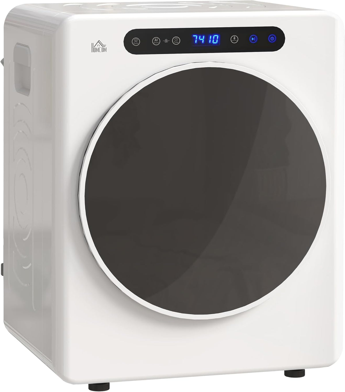 Sèche-linge à évacuation, 1000 W, acier inoxydable, HOMCOM, 1000W, 3kg, 40°C, 50°C, 60°C, 49L, 43l