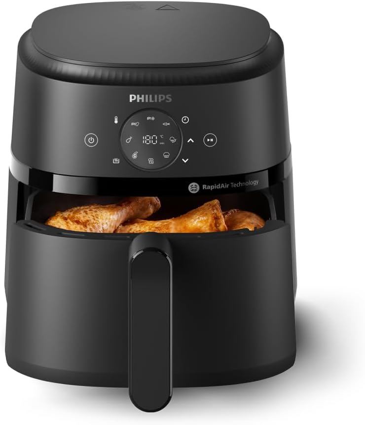 PHILIPS Friteuse sans huile, 13 modes, 4.2L, Airfryer 2000, Noir, commande tactile, écran tactile