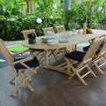 Ensemble salle à manger, Salon de Jardin en Teck Massif Biarritz, pliable, 61 × 90 cm, Teck'Attitude, 300 × 110 cm, 75 cm, 3 cm, 8 Places