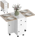 Table, pliable, 120 × 60 × 76, 5 cm, HOMCOM, 2 Tiroirs, 120L, 60l, 37l