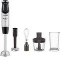 Moulinex Mixeur plongeants, 1000 W, réglable, acier inoxydable, 10 vitesses, 500 ml, 4-en-1 DD65H810, 1000W, Noir/Inox, Pied mixeur