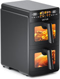 OKYUK Friteuse sans huile, Robot Cuisine Multifonctions et Accessoire Cuisine Idéal, 2600 W, réglable, acier inoxydable, 10L, 80°C