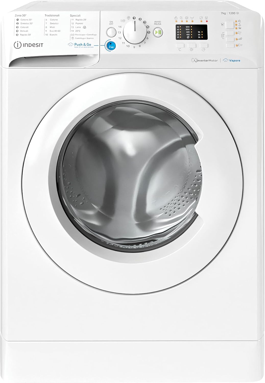 Indesit 7125X Lave-linge, Machine à laver sans installation à chargement frontal: 7, 0 kg, BWSA 7125X WV FR