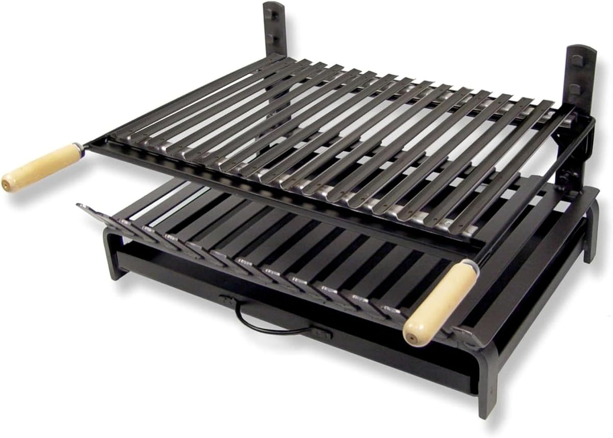 Grille de cuisson IMEX EL ZORRO, 71406 Barbecue avec Grille de Fer INOX 5000.0000, 60 × 43 × 33 cm, acier inoxydable