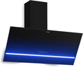 Hotte aspirante KLARSTEIN, éclairage LED, 90 cm, Cuisine, 3 Vitesses, 210 W, 3 W, 3 Vitesses & Boost, 818 m3/h, commande tactile