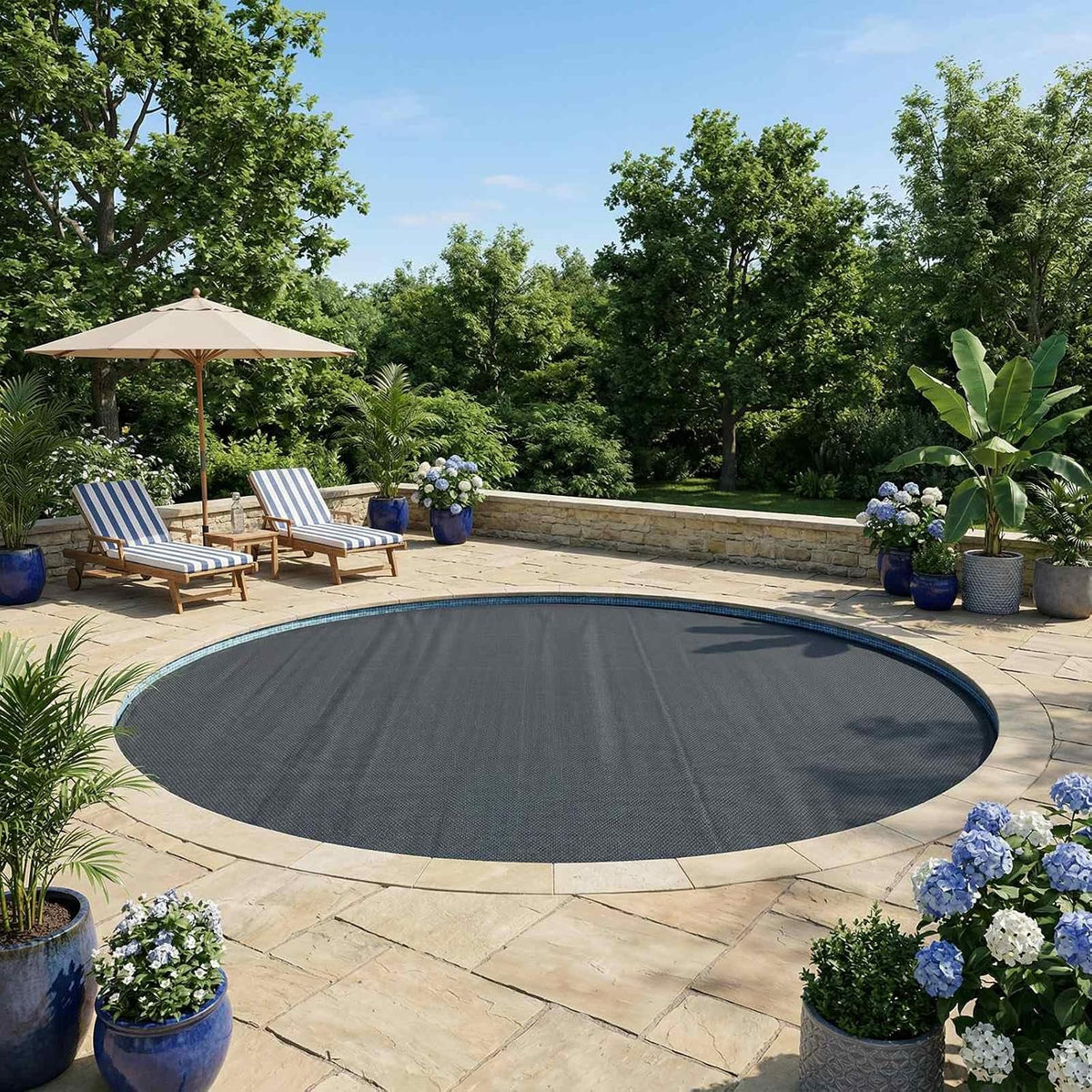 Bâche, film solaire et housse de protection pour piscine, 600 cm, GeenYuu, 0, 011 cm, résistante aux intempéries, imperméable, isolante, jacuzzi