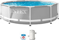 Intex Piscine hors sol, 305 × 76 cm, verre, 4485 l, 1 250 l, 32 mm, 10Ft 30In, 10Ft X 30In Prism Frame Pool Set