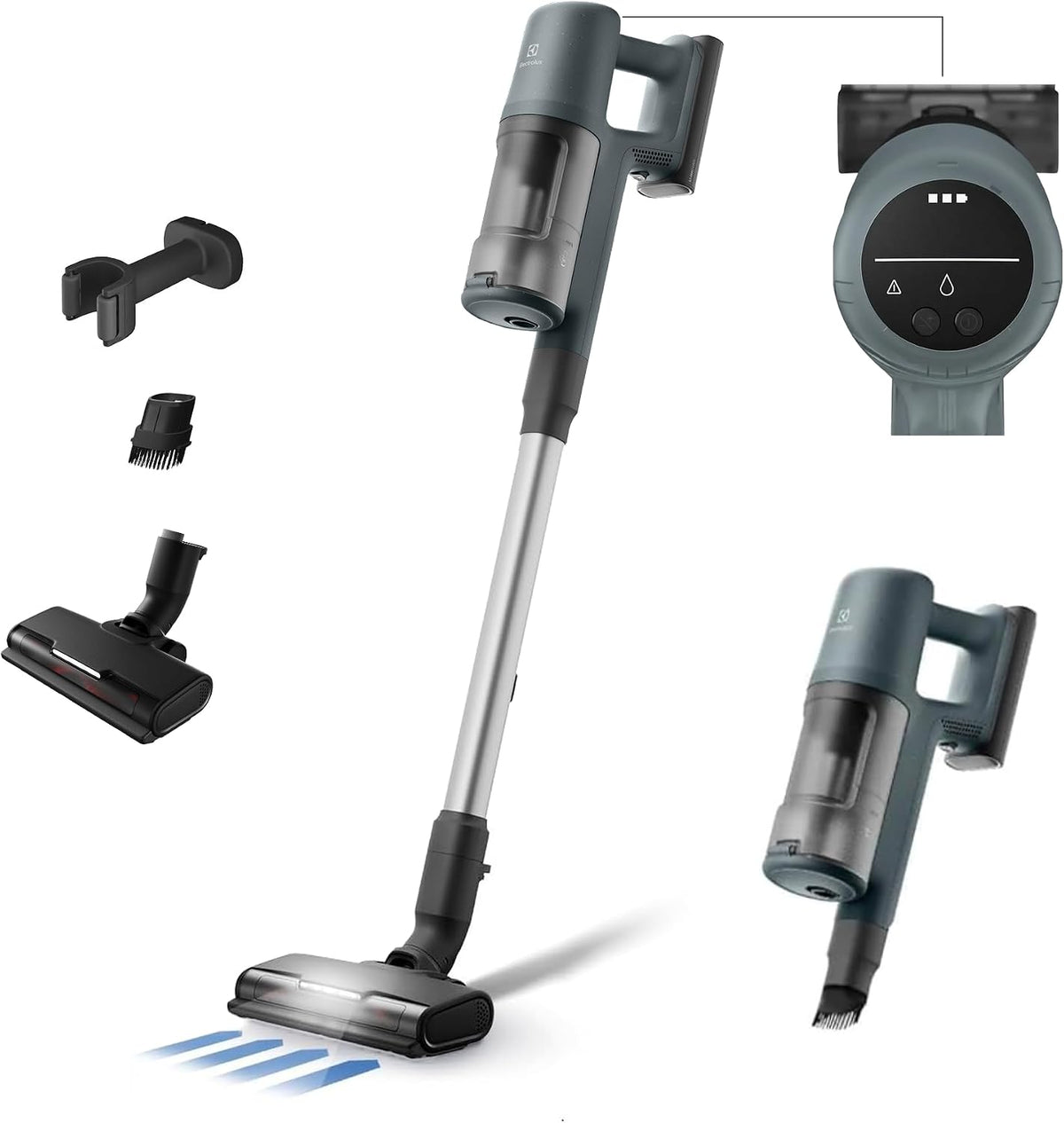 Aspirateur Electrolux EP61CB21OG, Léger, Jusqu'à 99% d'Absorption de poussière, 40 Minutes d'Autonomie, Brosse Multi-Surfaces, Vert