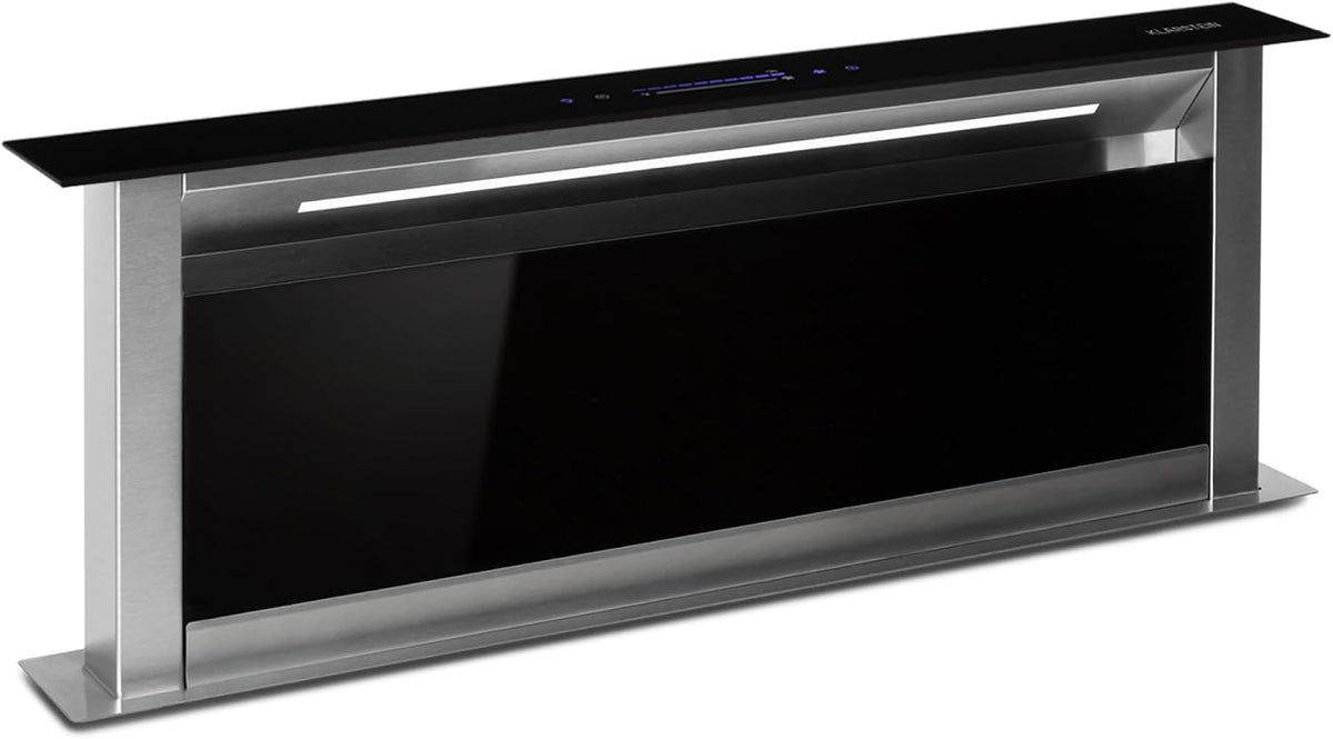 Hotte aspirante KLARSTEIN 604m3, 10 Modes, Encastrable et Silencieuse pour Cuisine, 10 vitesses, 10 Modes de Ventilation, Mode Recirculation, 90cm