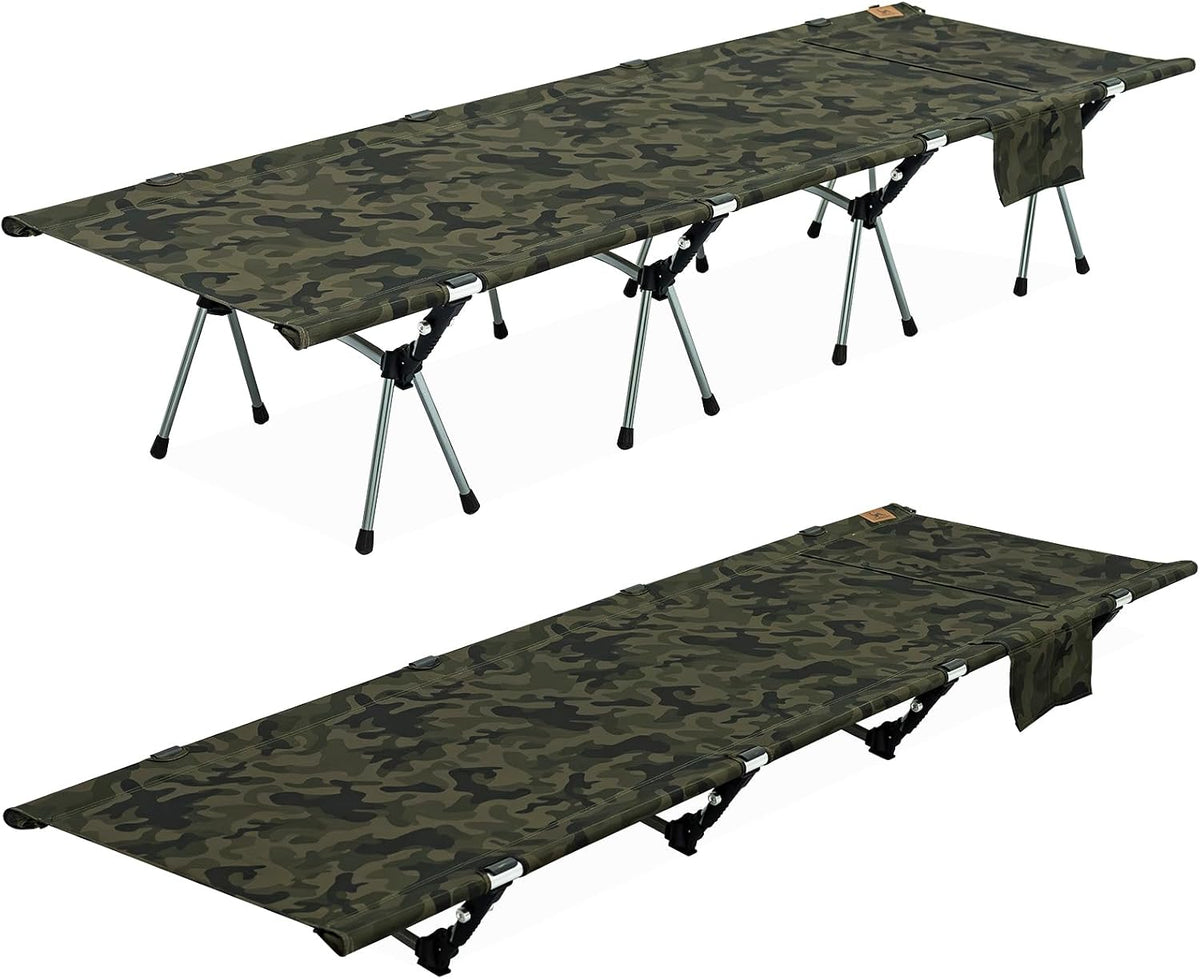 Lit, 55 × 18 × 18 cm, pliable, jardin, FreiZelt, 190 × 65 cm, 38 cm, réglable, tente, randonnée en plein air, Vert camouflage