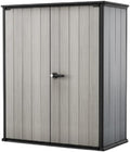 Abri de jardin, réglable, 2, 5 cm, Keter, 73, 7 cm, 67 cm, piscine et accessoires de vélo, 1, 4 × 1, 7 m, 2 étagères, gris et noir