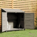 mzdioop Abri de jardin, Avec espace de rangement pour outils de jardin, 102 × 52 × 112 cm, Anthracite, Résistant aux intempéries, Verrouillable