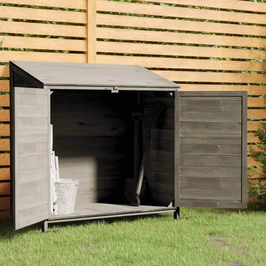 mzdioop Abri de jardin, Avec espace de rangement pour outils de jardin, 102 × 52 × 112 cm, Anthracite, Résistant aux intempéries, Verrouillable