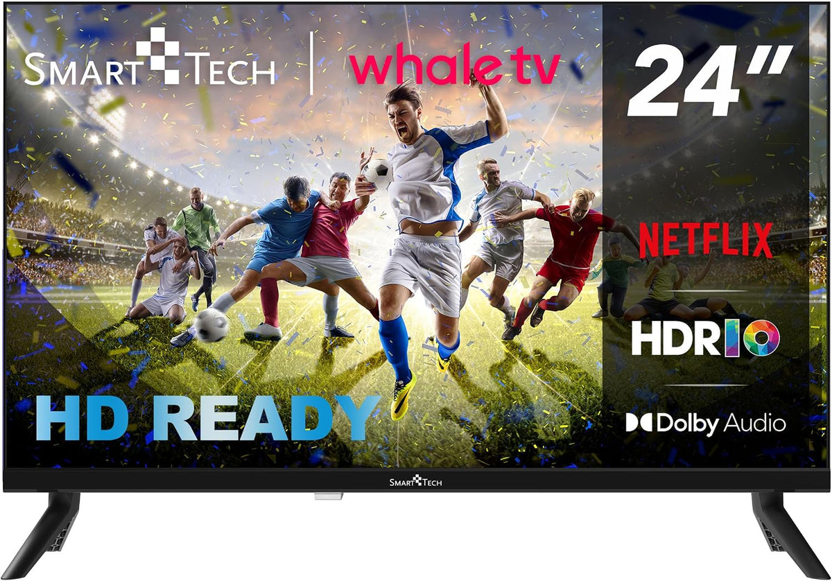Téléviseur Smart Tech OS-24HH01V 3xHDMI, TV LED HD 24', 60 cm, Disney+ 3xHDMI, 2xUSB -Dolby Digital+, éclairage LED, Wi-Fi, Netflix