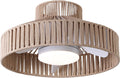 Sulion Ventilateur de plafond, 18 W, télécommande, 5 vitesses, 38 dB, 52 cm, 6000 m3/h, éclairage LED, réglable, minuterie, minuteur