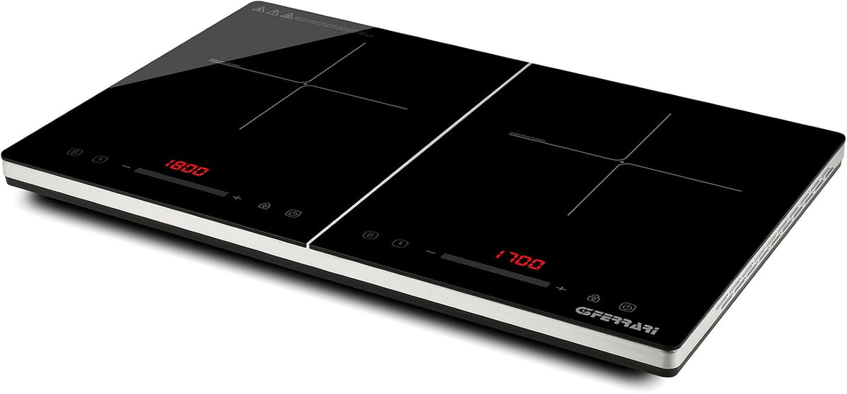 G3 Ferrari Plaque à induction, 1800 W, réglable, 1700 W, 50 mm, 26 cm, G10209, 1800W, 1700W, 1800W plus 1700W, Puissance Réglable