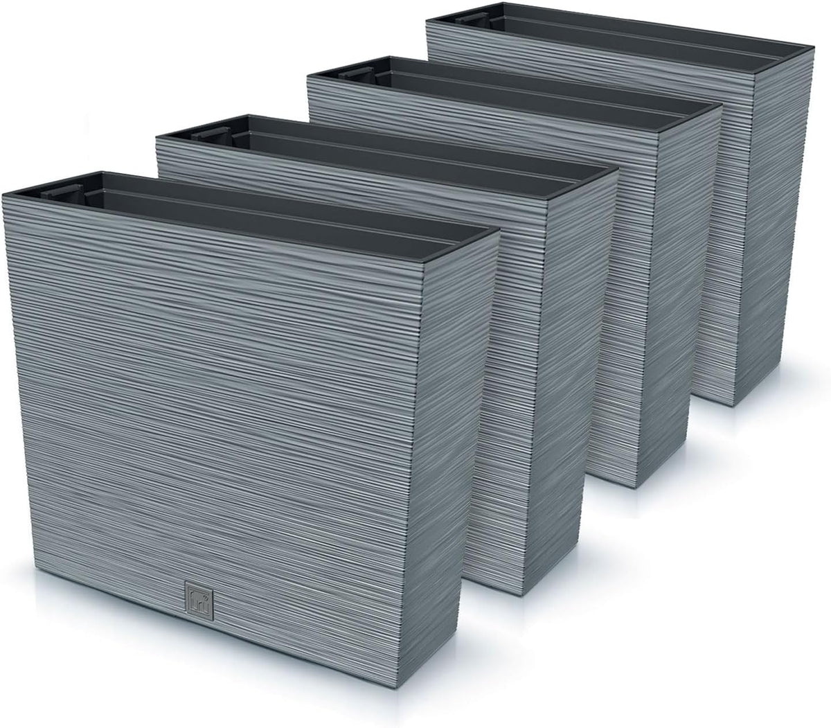 IMJ-Global Pot de fleurs, 58 × 18 × 49, 8 cm, pour intérieur extérieur, 12 L, 44 l, 44 litres, gris, design moderne
