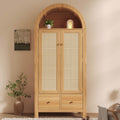 Armoire, 181 × 78 × 45 cm, WOSEVR, 8 cm, 2 Portes, Chêne