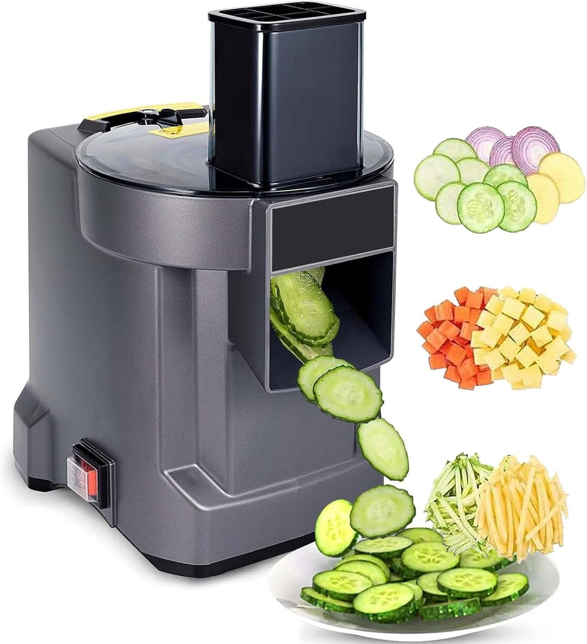 Mini-robot et hachoirs, acier inoxydable, Hachoir à légumes 3 en 1 pour robot culinaire, 76 × 60 mm, 100 W, 9 mm, 2, 5 mm