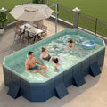 Piscine hors sol, idéale pour la cour arrière et le jardin, 160 × 120 × 47 cm, pliable, 210 × 140 × 55 cm, 260 × 165 × 55 cm, 70 °C