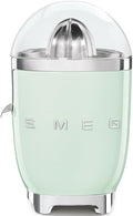 Presse-agrume électriques, 70 W, acier inoxydable, Smeg, CJF11PGEU, 70W, Presse Agrumes Électrique CJF11PGEU, verre, Base Antidérapante