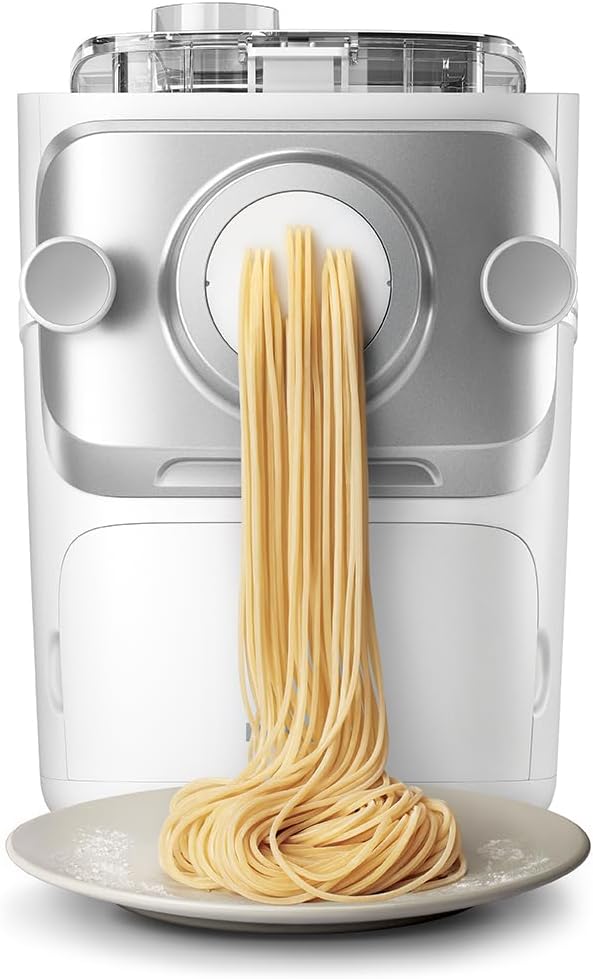 PHILIPS Machine à pâtes, 6 formes, Blanc, pesée auto