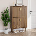 Armoire, Organisateur Autoportant pour Entrée, 60 cm, Meuble de Rangement à Chaussures avec 2 Tiroirs Rabattables, Smuxee, 2 portes, Salon