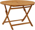 Table à manger vidaXL, Table pliable de jardin 110 cm Bois d acacia massif, 110 × 75 cm