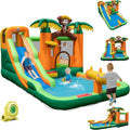 Châteaux gonflable, 680 W, Maison de Saut Gonflable avec Piscine & 50 Boules, COSTWAY, 680W, 90kg