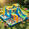Châteaux gonflable, Château gonflable pour enfants avec toboggan aquatique, AONESY, jets d'eau, escalade, saut, soufflerie pour intérieur