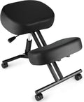 Chaise, Hauteur réglable de 53, 34 à 71, 12 cm, pour la Posture, Himimi, 57 × 46 × 70, 99 cm, 7 kg, 58 cm, 7, 6 cm, réglable au Genou, Noir